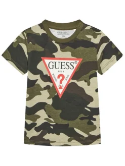 Guess T-Shirt N5YI04 K8HM4 Zielony Regular Fit