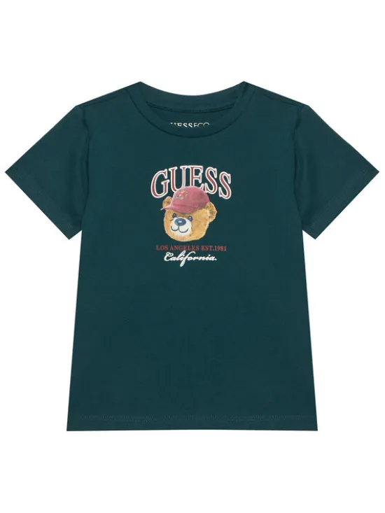 Guess T-Shirt N6YI13 K3801 Zielony ciemny Regular Fit