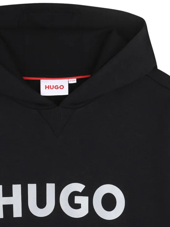 HUGO Bluza G01007 D Czarny Regular Fit