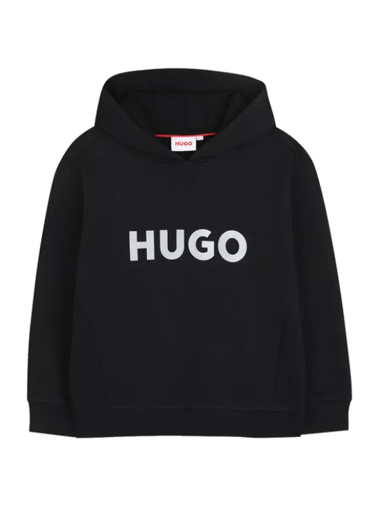 HUGO Bluza G01007 D Czarny Regular Fit