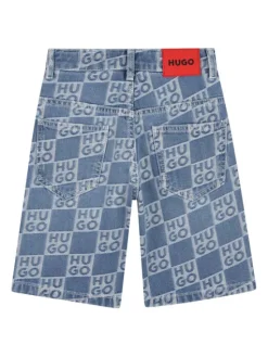HUGO Szorty jeansowe G00996 D Niebieski Loose Fit