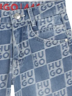HUGO Szorty jeansowe G00996 D Niebieski Loose Fit