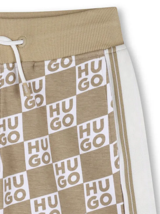 HUGO Szorty sportowe G00999 D Beżowy Regular Fit