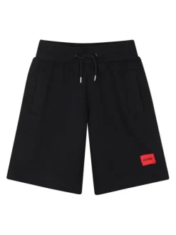 HUGO Szorty sportowe G01183 S Czarny Regular Fit
