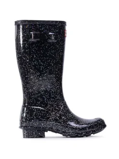 Hunter Kalosze Org Kids Giant Glitter Boots JFT6075RGT Czarny