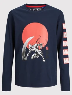 Jack & Jones Junior Bluzka MARVEL 12217803 Granatowy Regular Fit