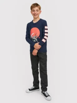 Jack & Jones Junior Bluzka MARVEL 12217803 Granatowy Regular Fit
