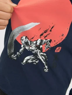 Jack & Jones Junior Bluzka MARVEL 12217803 Granatowy Regular Fit