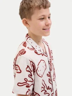 Jack & Jones Junior Koszula Luke 12277298 Écru Relaxed Fit