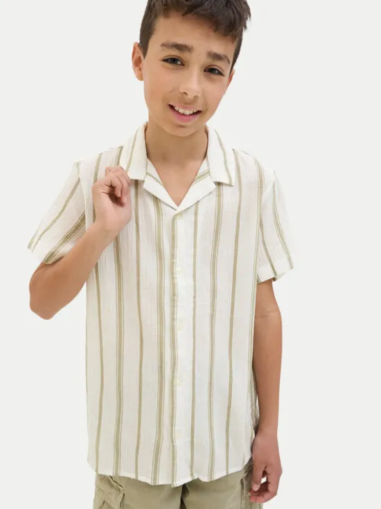 Jack & Jones Junior Koszula Luke 12277304 Biały Relaxed Fit