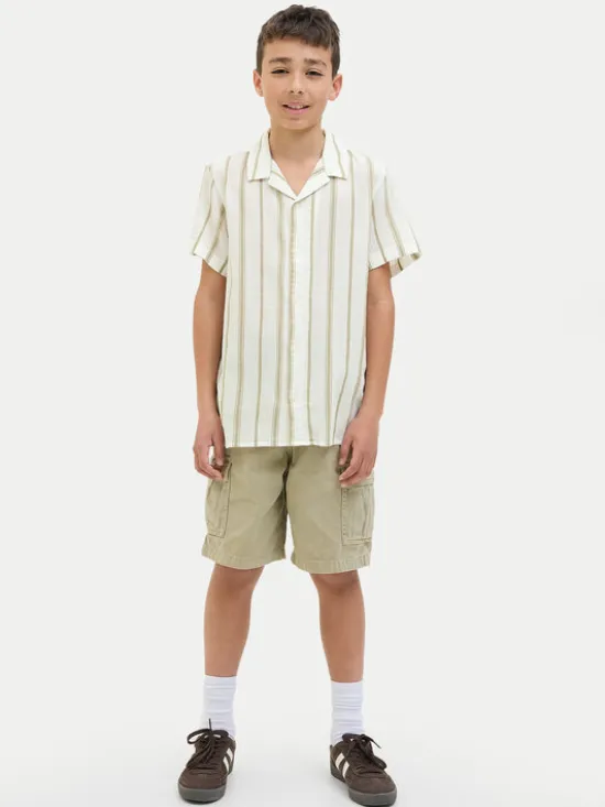 Jack & Jones Junior Koszula Luke 12277304 Biały Relaxed Fit