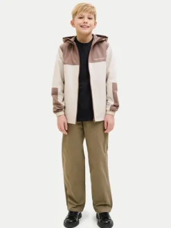 Jack & Jones Junior Spodnie materiałowe Alex 12253790 Brązowy Loose Fit