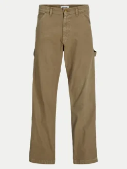 Jack & Jones Junior Spodnie materiałowe Alex 12253790 Brązowy Loose Fit