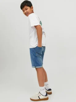 Jack & Jones Junior Szorty jeansowe 12257395 Niebieski Regular Fit