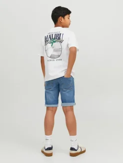 Jack & Jones Junior Szorty jeansowe 12257395 Niebieski Regular Fit