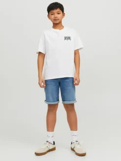 Jack & Jones Junior Szorty jeansowe 12257395 Niebieski Regular Fit
