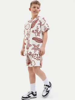 Jack & Jones Junior Szorty materiałowe 12277599 Écru Relaxed Fit