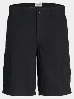 Jack & Jones Junior Szorty materiałowe Jpstcole 12254171 Czarny Loose Fit