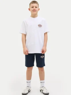 Jack & Jones Junior Szorty sportowe Logo 12249970 Granatowy Slim Fit