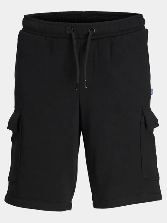Jack & Jones Junior Szorty sportowe Bradley 12254213 Czarny Regular Fit