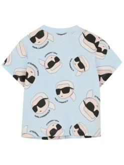 Karl Lagerfeld Kids Komplet t-shirt i spodenki Z31070 S Kolorowy Regular Fit