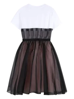 Karl Lagerfeld Kids Sukienka codzienna Z31140 S Różowy Regular Fit