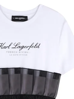 Karl Lagerfeld Kids Sukienka codzienna Z31140 S Różowy Regular Fit