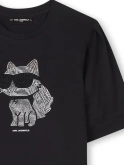 Karl Lagerfeld Kids Sukienka codzienna Z30458 M Czarny Regular Fit