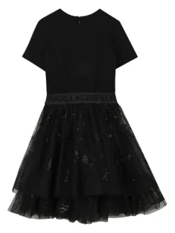 Karl Lagerfeld Kids Sukienka codzienna Z31142 S Czarny Regular Fit