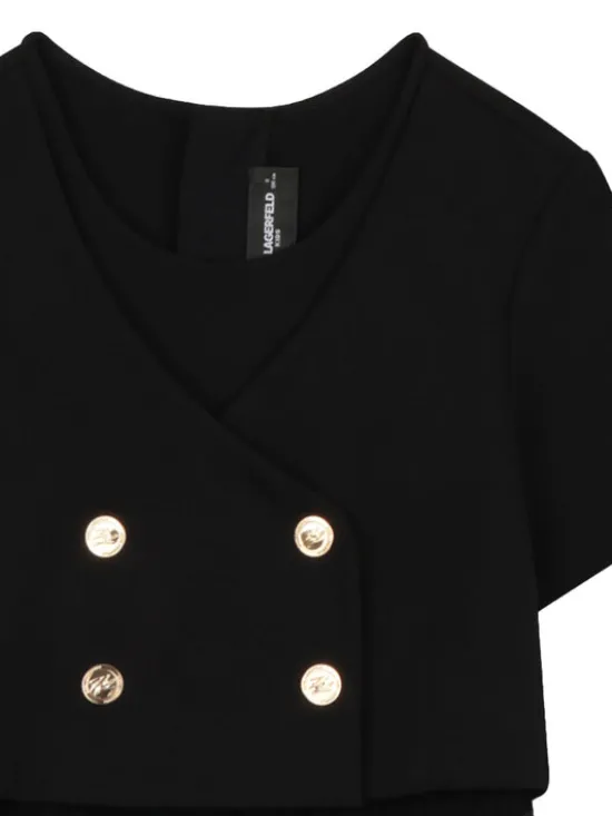 Karl Lagerfeld Kids Sukienka codzienna Z31142 S Czarny Regular Fit