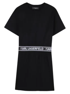 Karl Lagerfeld Kids Sukienka codzienna Z31152 S Czarny Regular Fit