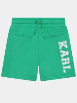 Karl Lagerfeld Kids Szorty sportowe Z30025 D Zielony Regular Fit