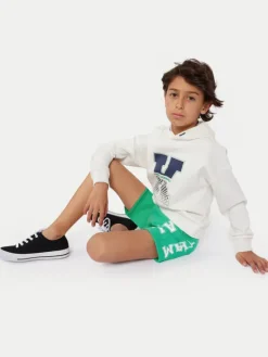 Karl Lagerfeld Kids Szorty sportowe Z30025 D Zielony Regular Fit