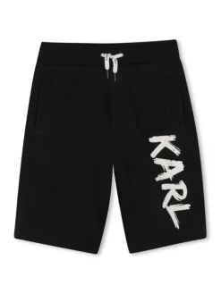 Karl Lagerfeld Kids Szorty sportowe Z31082 D Czarny Loose Fit