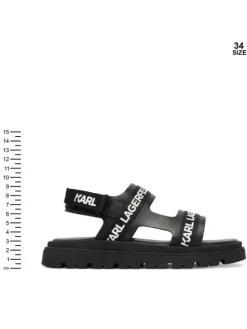 KARL LAGERFELD Sandały Z31176 M Czarny