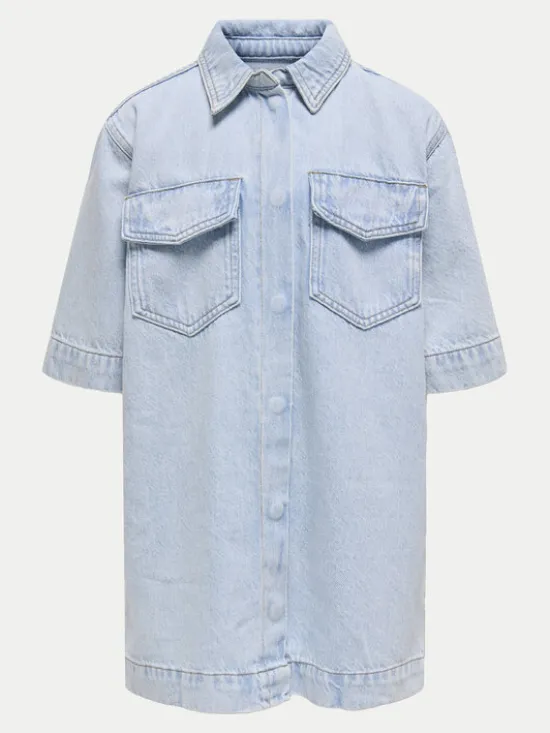 Kids ONLY Sukienka jeansowa Sophie 15344561 Niebieski Oversize