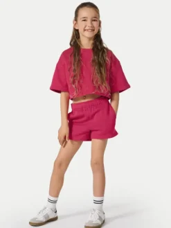Kids ONLY Szorty sportowe Fave 15339847 Różowy Regular Fit