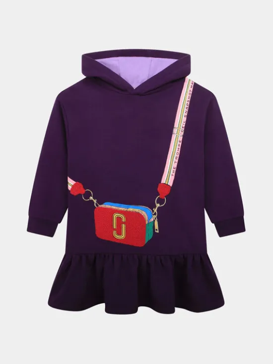 Marc Jacobs Sukienka dzianinowa W12467 Fioletowy Regular Fit