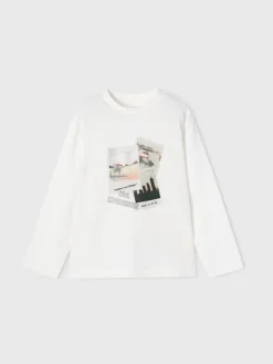 Mayoral Bluzka 4022 Biały Regular Fit