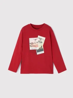 Mayoral Bluzka 4022 Czerwony Regular Fit