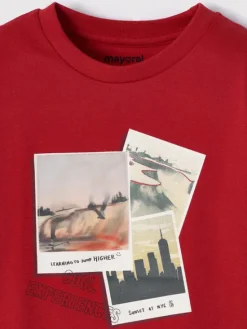 Mayoral Bluzka 4022 Czerwony Regular Fit