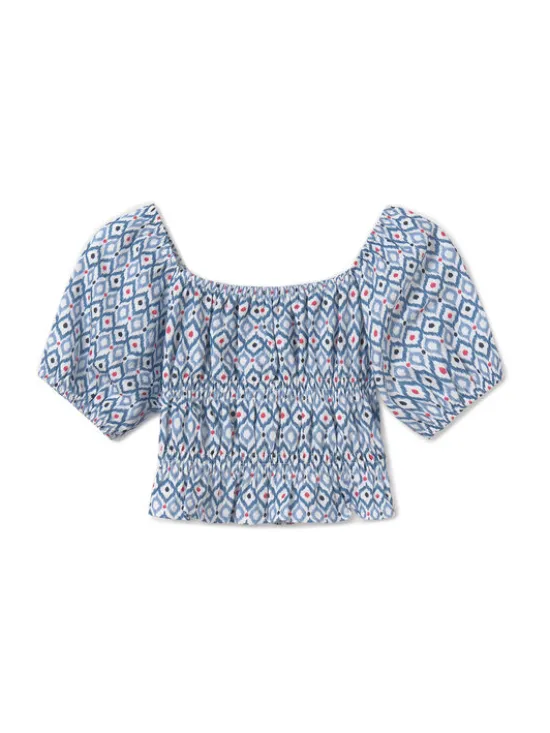 Mayoral Bluzka 6025 Niebieski Regular Fit