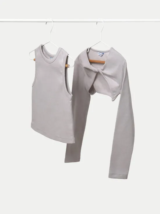 Mayoral Bluzka 6150 Szary Regular Fit