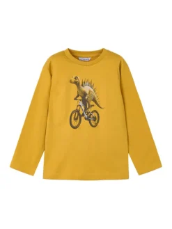 Mayoral Bluzka 4087 Żółty Regular Fit