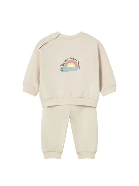 Mayoral Dres 1898 Beżowy Regular Fit