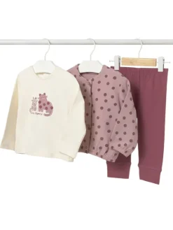 Mayoral Komplet bluza, bluzka i legginsy 2743 Różowy Regular Fit
