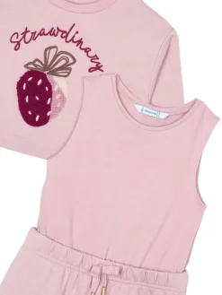 Mayoral Komplet bluza i sukienka 4927 Różowy Regular Fit