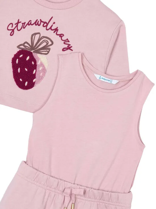 Mayoral Komplet bluza i sukienka 4927 Różowy Regular Fit
