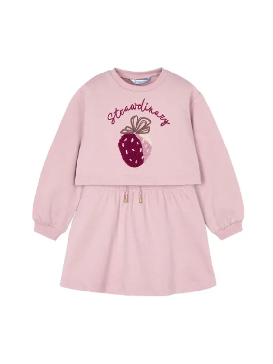 Mayoral Komplet bluza i sukienka 4927 Różowy Regular Fit