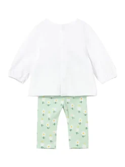Mayoral Komplet bluzka i legginsy 1741 Zielony Regular Fit